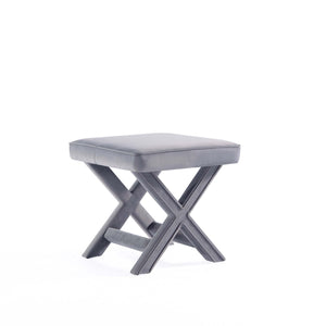 English Elm Abigail Mid-Century Modern Velvet Bench – Stylish Grey Upholstered Seating For Any Space B365P398202