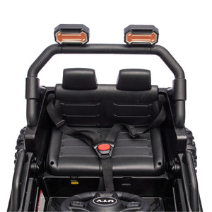 English Elm 12v Kids Electric Utv with 4-wheel Suspension Anti-collision Bar and 2-hour Battery Black W1578P343329
