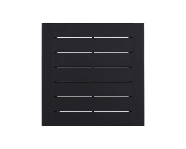 Sunpan Merano Dining Table - Modern Design with Sleek Lines and Durable Powder Coated Aluminum Frame Black