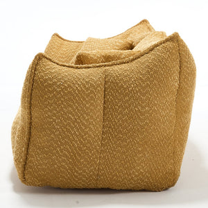 English Elm Soft Plush Foam Beanbag Chair for Two People, Square Recliner Sofa With Superfiber Comfort Embrace Yellow W1996P252272