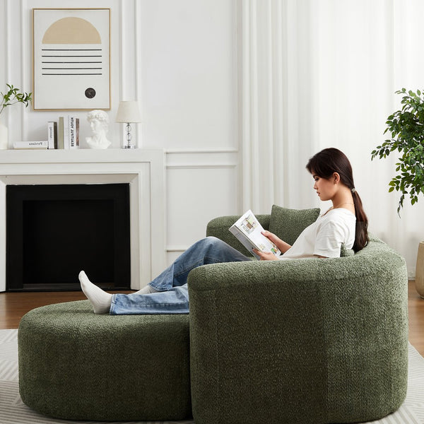 English Elm [video]109.4" Chenille Modular Cloud Sectional Plush L-shape Sofa for Modern Living Rooms W3505S00055