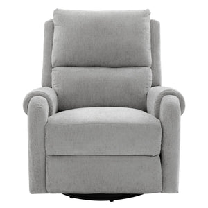 English Elm Manual Recliner Swivel Rocker Massage Chair Chenille Nursery and Living Room Seat Grey N763P347287E