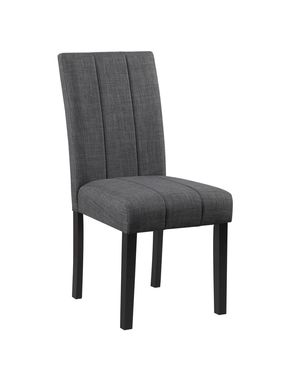 English Elm Kusa 5PC Dining Set with Engineered Stone Marble Top, Black Linen Chairs, Durable Bentwood Frame B2726P250499