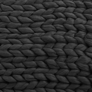 English Elm Christopher Knight Home® - THROW Chunky Knit Acrylic Throw Blanket 50x60 | Double-Sided Braided Pattern, Plush Cozy Texture DARK GREY 61664.00DGRY