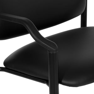 OSP Home Furnishings Big and Tall Guest Chair with Reinforced Metal Frame for Office or Reception Seating 55051B-R107