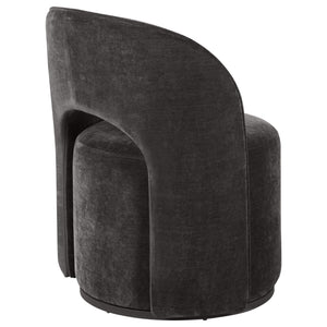 English Elm Quinto Velvet Swivel Chair with Sculpted Arch Back for Modern Living Spaces B062P441427