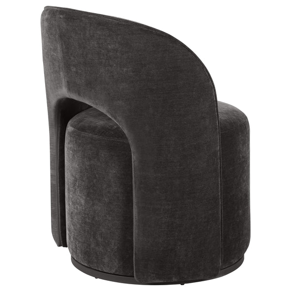 English Elm Quinto Velvet Swivel Chair with Sculpted Arch Back for Modern Living Spaces B062P441427