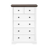 English Elm 6 Drawer Dresser,6 Drawers Cabinet Tall Chest Of Drawers Closet Organizers Storage Clothes, Cabinet Of 6 Drawers Living Room