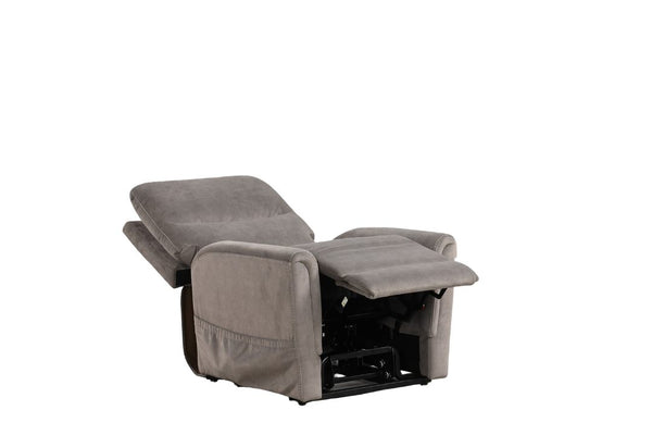 English Elm Contemporary Sandbach Manual Glider Recliner with Padded Track Arms, Smooth Motion, Soft Neutral Fabric Upholstery Gray 31 L x 31 W x 33 H B2741P387665