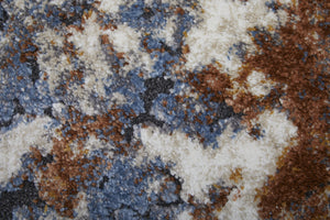 Feizy Rugs Gilmore Modern Abstract Geometric Rug – Vibrant Machine-made Polypropylene For Contemporary Spaces Ivory,Blue,Orange Polypropylene Gil39mmfivyrsth00