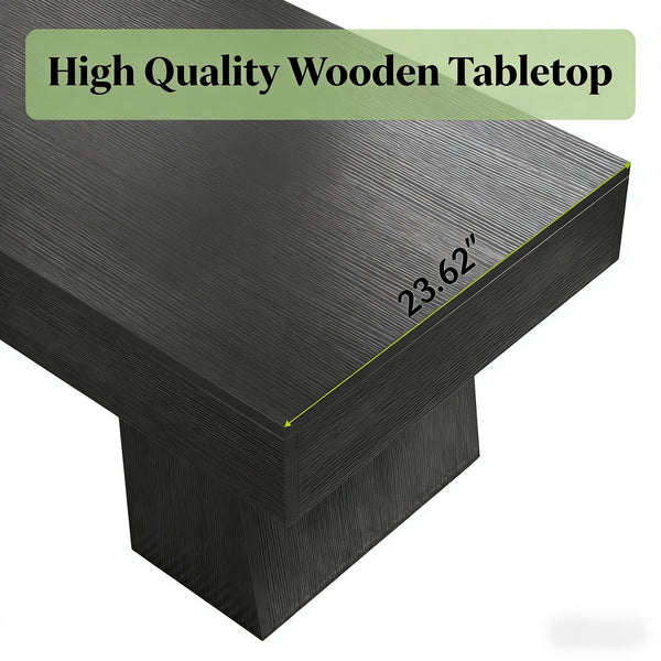 English Elm Wooden Rectangular Coffee Table Rustic Mdf Open Base Living Room Center Piece T3971P458794