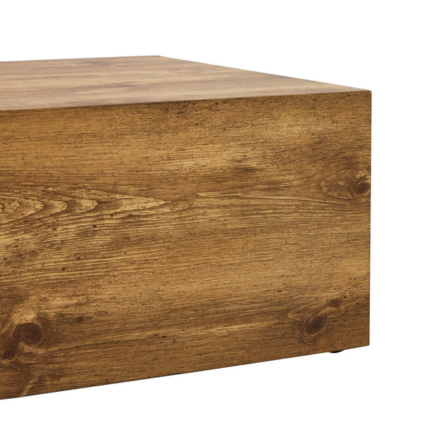 English Elm 39.3*23.6*12 Walnut Grain Mdf Low Profile Coffee Table for Modern Living Rooms Wood W1151P433605
