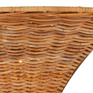 Zola Wall Sconce - Contemporary Natural Rattan & Wrought Iron Design in Khaki Finish for Elegant Spaces