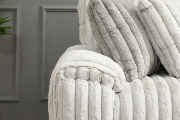 English Elm Jaya Light Gray Corduroy Power Reclining Sofa with Sleeper, USB A+C & Wireless Charging, Contemporary B2726S00369