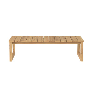 English Elm Walker Edison - Modern Solid Wood Slat-Top Outdoor Coffee Table – Natural