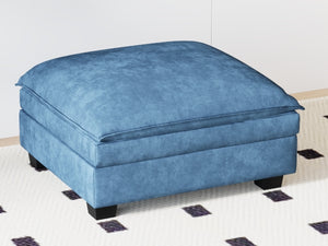 English Elm 141.5'' Large U-Shaped 6-Seater Sofa With Movable Ottoman, Modern Fabric Couch For Ultimate Comfort W680S00042