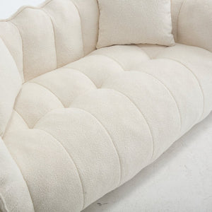 English Elm Soft Square Recliner Sofa For Two – High-Resilience Foam, Durable Super Fiber, Perfect For Gaming & Relaxing W1996P309517-GIGA