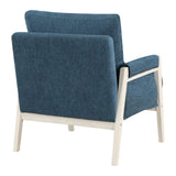 OSP Home Furnishings Kade Wood Frame Armchair Navy