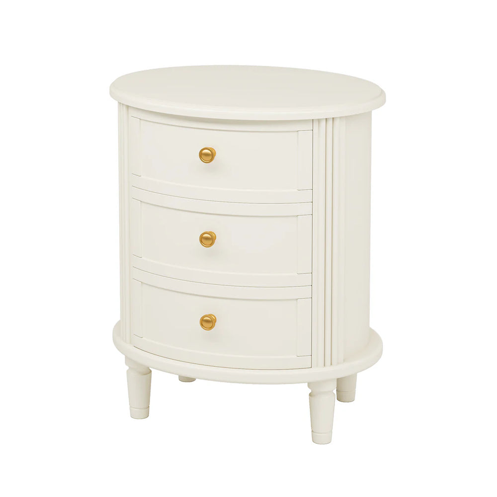 English Elm C-shaped Solid Wood Side Table Two Tier Sofa Arm Nightstand for Bedroom Living Room T3971P460734