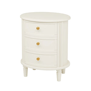 English Elm C-shaped Solid Wood Side Table Two Tier Sofa Arm Nightstand for Bedroom Living Room T3971P460734
