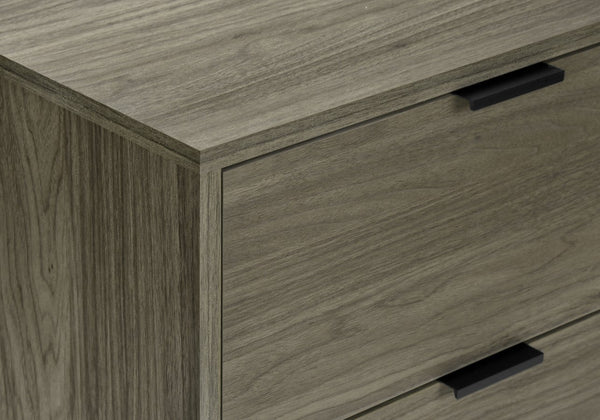 English Elm Accent Side Table Rustic Grey Laminate Compact Storage Cabinet Transitional Bedroom Grey B2710P461693