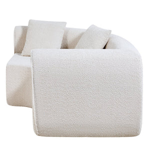 English Elm Package Curved Low-profile L-shaped Sectional Foam Sofa for Modern Living Rooms N767P366010A