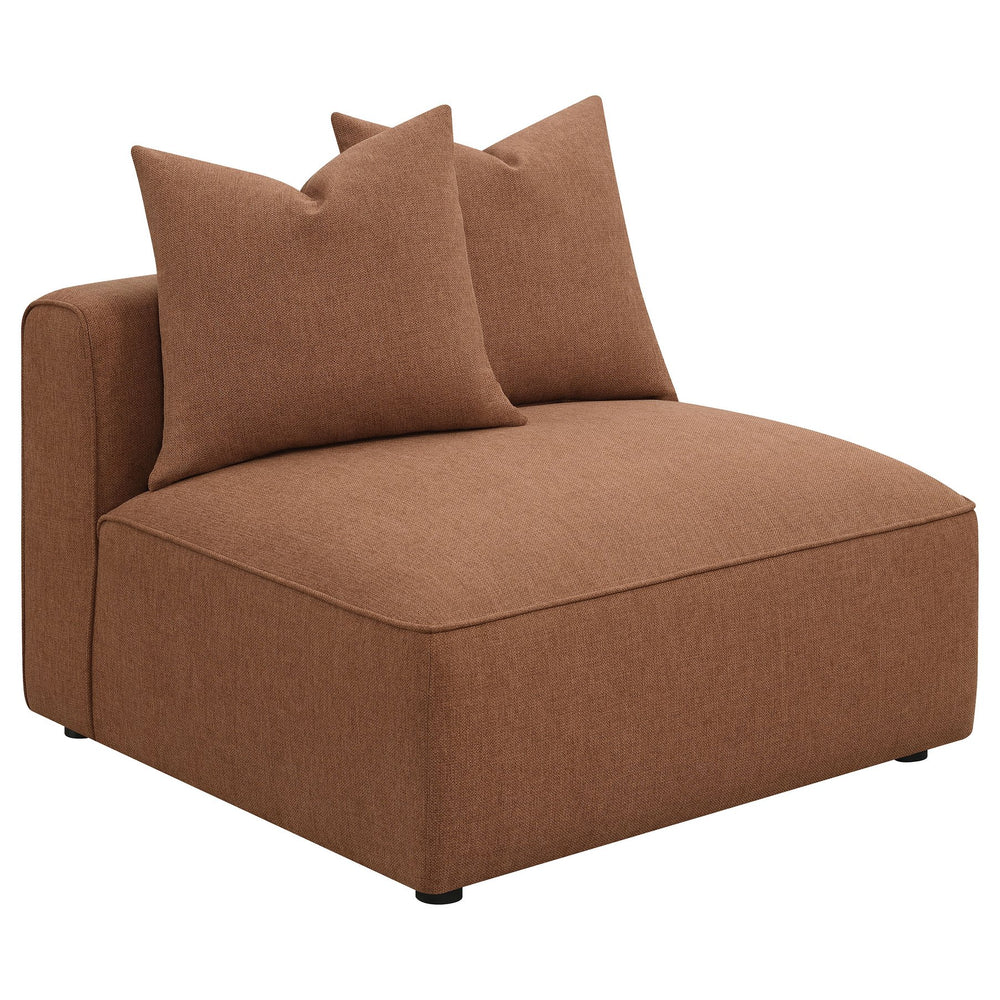 English Elm Colleen Terracotta Armless Chair With Pillows – Stylish, Modular Seating For Modern Interiors B062P358076