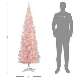 English Elm 7ft Matte Black Pencil Christmas Tree with 250 Warm Led Lights for Small Spaces T3971P400686