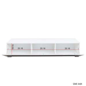 English Elm Modern Wall-Mounted TV Stand with Drop-Down Cabinets, Floating Media Console for Living Room Storage W331P251043