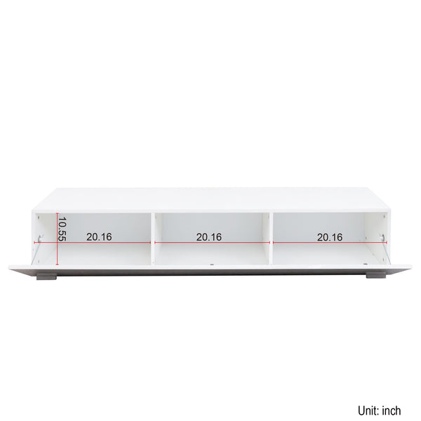 English Elm Modern Wall-Mounted TV Stand with Drop-Down Cabinets, Floating Media Console for Living Room Storage W331P251043