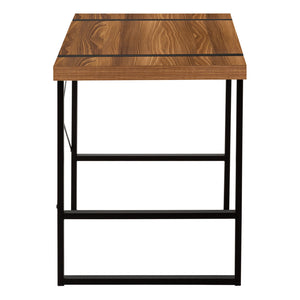 English Elm Computer Desk With Walnut Laminate Top & Black Metal Legs – Modern, Compact Workstation For Home Office B2710P219877