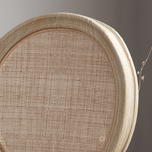 English Elm Christopher Knight Home® - DININGCHAIR Elegant Wicker & Fabric Dining Seat with Carved Legs Distressed Finish for Stylish Homes Blush 65165.00LBLSH