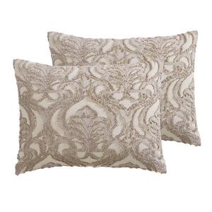 English Elm Rhapsody 6 Piece Queen Comforter Cover Set In Elegant Tan - 100% Cotton, Soft & Stylish Bedding B340P341967-GIGA