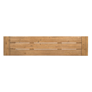 English Elm Bettina Solid Acacia Outdoor Dining Table with Slat Top Oil Finish Patio Deck 56701.00-56702.00