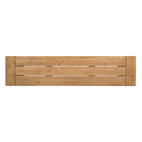 English Elm Bettina Solid Acacia Outdoor Dining Table with Slat Top Oil Finish Patio Deck 56701.00-56702.00