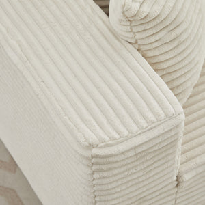 English Elm 106" Plush Corduroy Cloud Sectional Sofa with Right Chaise — Deep Seat, No Assembly, Modern Comfort W1143S00025 W1143S00025