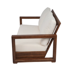 English Elm Christopher Knight Home® - WESTCHESTER Acacia Wood Loveseat and Coffee Table Set with Floor-Chair Design and Water-Resistant Cushions Beige,Mocha 55.75 L x 32.75 W x 18.6 H N776P301043M