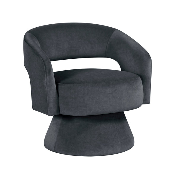 English Elm Modern Velvet Swivel Accent Chair with Pocket Coil Support for Living Room B011P452465