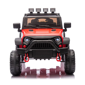 English Elm 24v Kids Electric Ride on Car with Parental Remote Dual Motors and Four Wheel Suspension Red W1578P208319