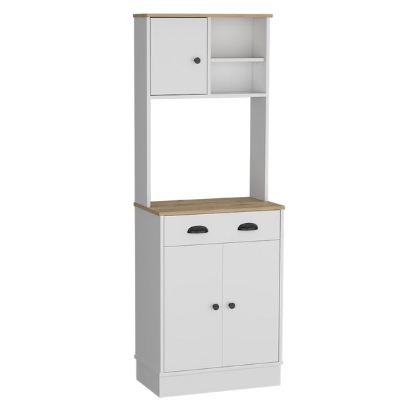 English Elm Albany Multicolor Kitchen Pantry with 3 Doors, Drawer & Adjustable Shelves — Appliance Ready B070P188855