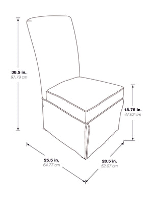 OSP Home Furnishings Adalynn Slipcover Dining Chair  - Set of 2 Navy Stripe