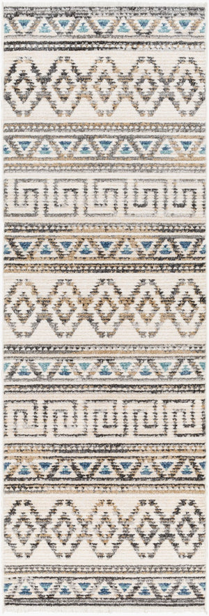 Livabliss Calico Southwestern Geometric Runner Rug Fringe Edge Polypropylene Entryway Accent CAC2301-2777