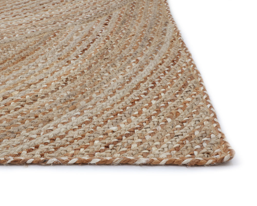 Sunpan Prescott Hand-Braided Rug - Unique Circular Patterns, Eco-Friendly Jute, Artisan-Made Textural Beauty 10' X 14'