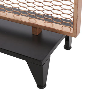 English Elm Christopher Knight Home® - STEEL Screen Divider Iron Room Partition – Gold Brushed Brown Mesh Panel, Modern Free-Standing Accent (33.5x32.5) 67262.00
