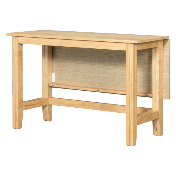 English Elm Topmax Farmhouse Drop Leaf Acacia Veneer Dining Table Seats Four Small Spaces Natural N717P379754N