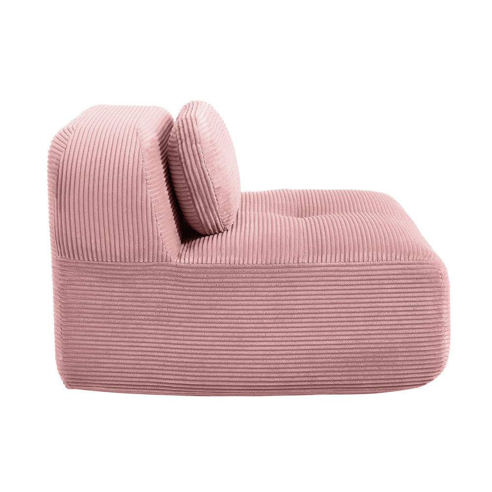 English Elm Hamlet L-shaped Corduroy Sectional Sofa with Pillows Plush Corner Seating W714P359252