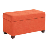 OSP Home Furnishings Storage Ottoman Tangerine