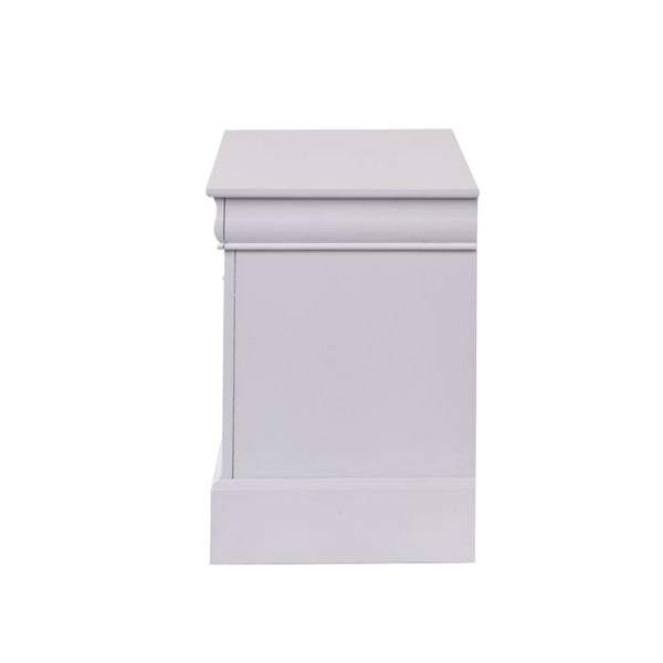 English Elm 2 Drawers Solid Pine Nightstand In Elegant White Finish – Stylish Storage For Every Bedroom Decor B016P253281
