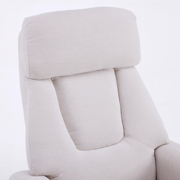 English Elm Black Pu Leather Swivel Accent Chair with Ottoman Heated Massage Wood Base Lounge W3248P464442