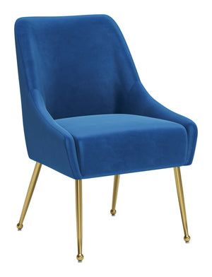 Maxine Dining Chair Navy Blue & Gold 109715 Zuo Modern